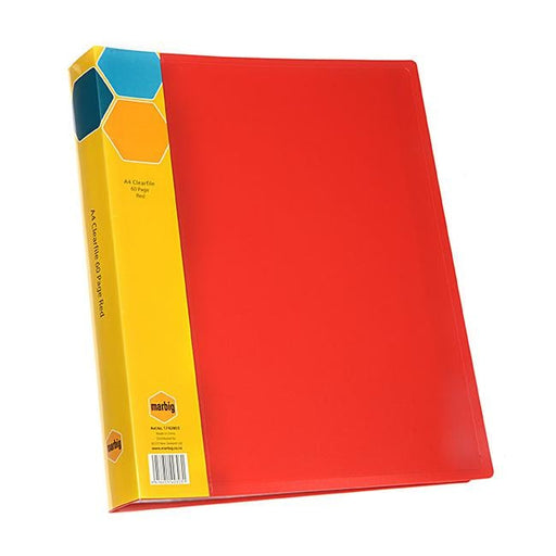 Marbig display book a4 60pg red-Officecentre