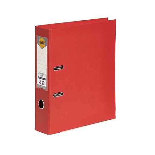 Marbig lever arch file a4 pe bright red-Officecentre