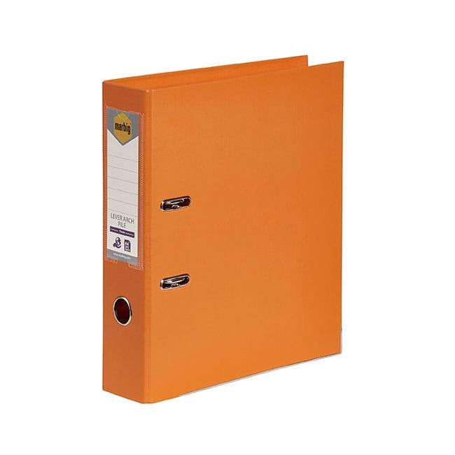 Marbig lever arch file a4 pe orange-Officecentre