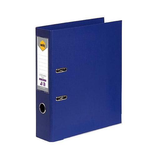 Marbig lever arch file foolscap blue-Officecentre
