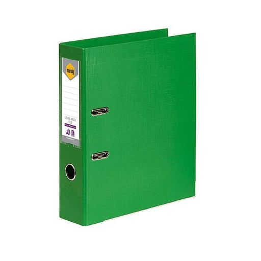 Marbig lever arch file foolscap green-Officecentre