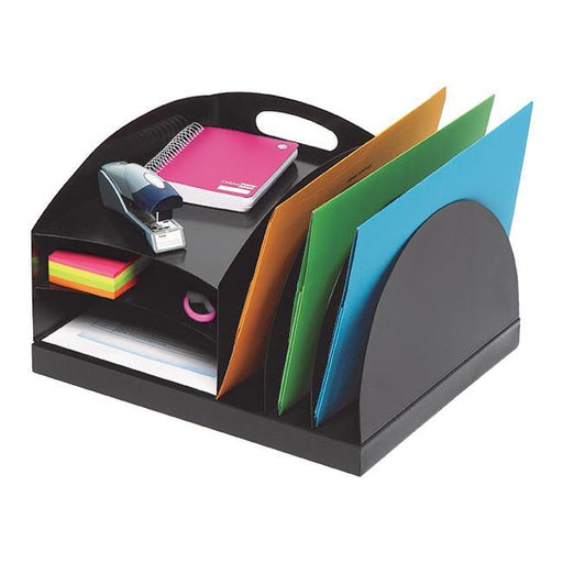 Marbig organiser desktop metal 2 way black-Officecentre