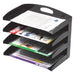 Marbig organiser desktop metal 4 tier black-Officecentre