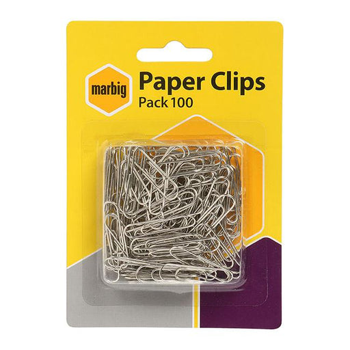 Marbig paper clips 28mm small h/sell pk100-Officecentre