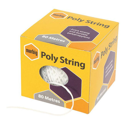 Marbig poly string 80m poly 80m white-Officecentre