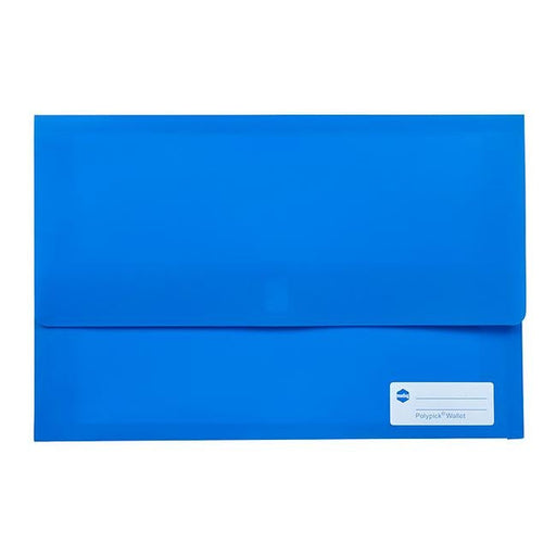 Marbig polypick foolscap document wallet blue-Officecentre
