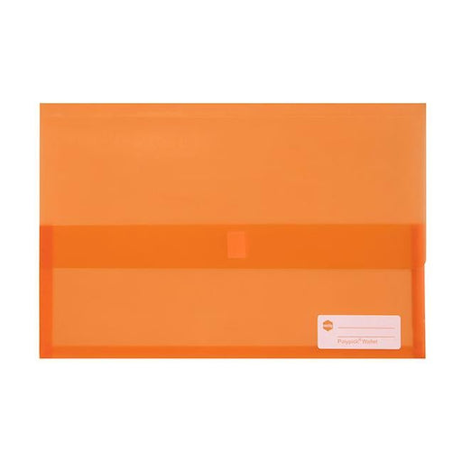 Marbig polypick foolscap document wallet orange-Officecentre