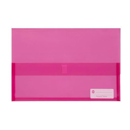 Marbig polypick foolscap document wallet pink-Officecentre