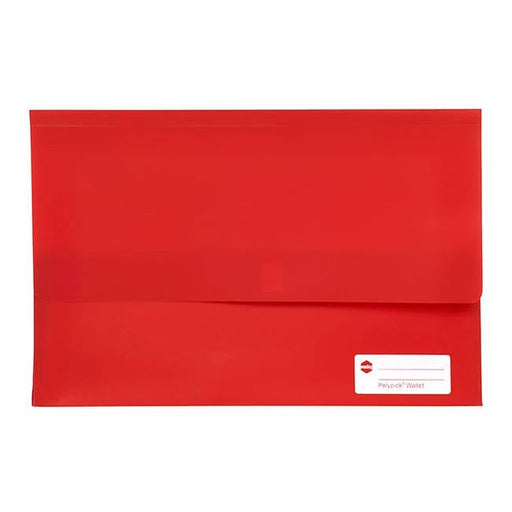 Marbig polypick foolscap document wallet red-Officecentre
