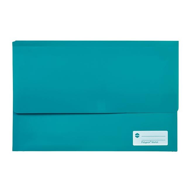 Marbig polypick foolscap document wallet teal-Officecentre