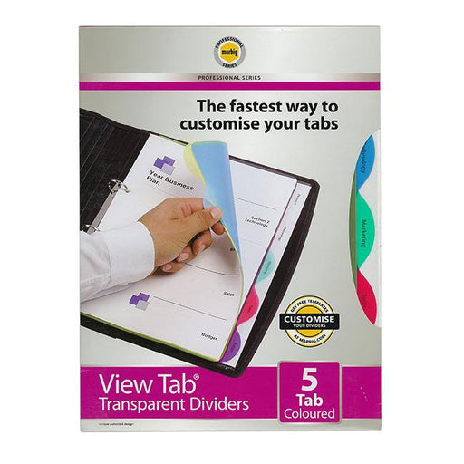 Marbig professional indices & dividers 5 tab pp a4 multi coloured-Officecentre