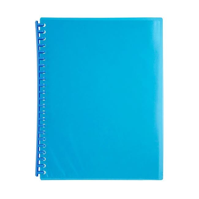 Marbig refillable display book 20 pocket marine-Officecentre