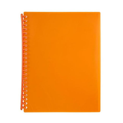 Marbig refillable display book 20 pocket orange-Officecentre