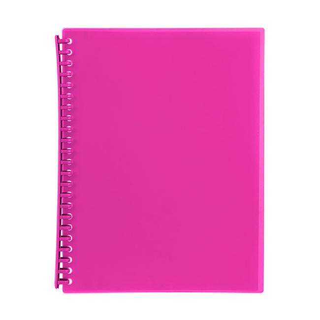 Marbig refillable display book 20 pocket pink-Officecentre
