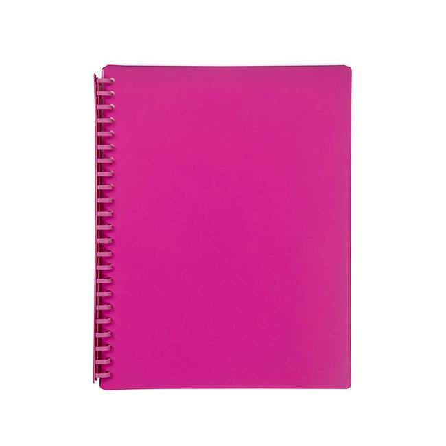 Marbig refillable display book 20 pocket pink-Officecentre