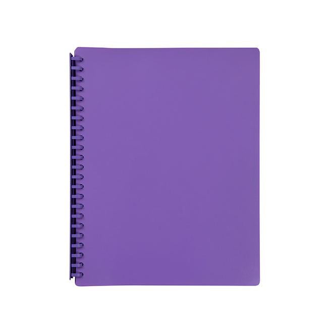 Marbig refillable display book 20 pocket purple-Officecentre