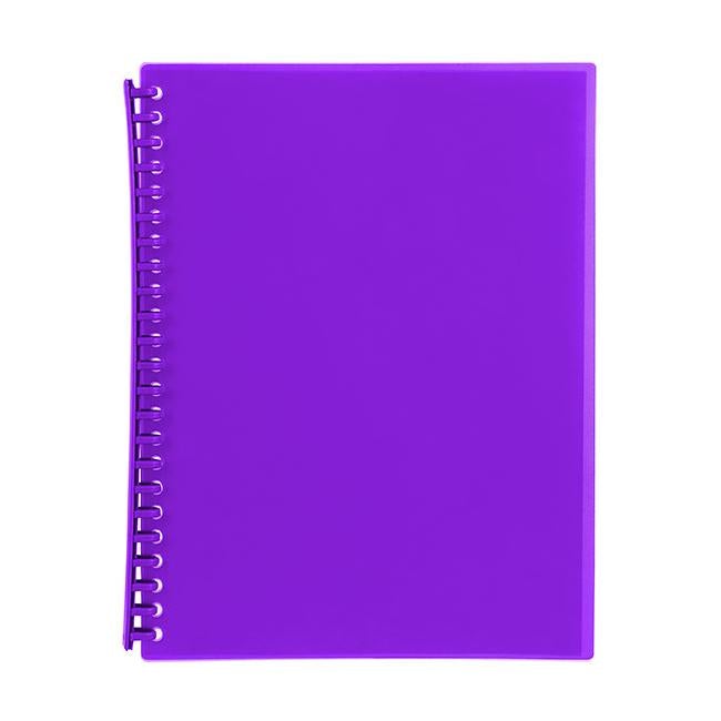 Marbig refillable display book 20 pocket purple-Officecentre