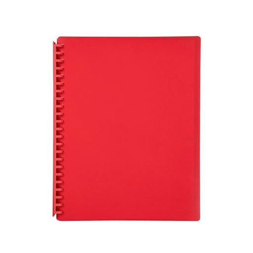 Marbig refillable display book 20 pocket red-Officecentre