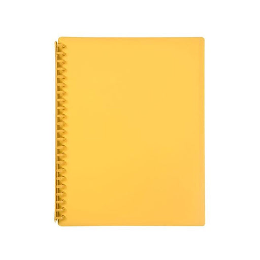 Marbig refillable display book 20 pocket yellow-Officecentre