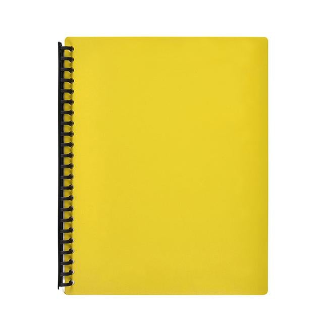 Marbig refillable display book 40 pocket yellow-Officecentre