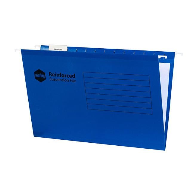 Marbig reinforced suspension file complete blue bx25-Officecentre