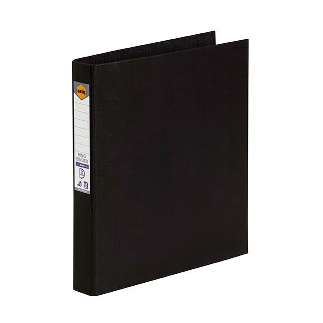 Marbig ring binder a4 25mm 2d pe black-Officecentre