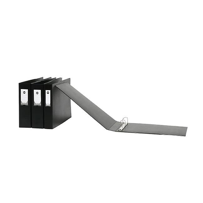 Marbig ring binder deluxe a3 l/scape 38mm 3d pvc black-Officecentre