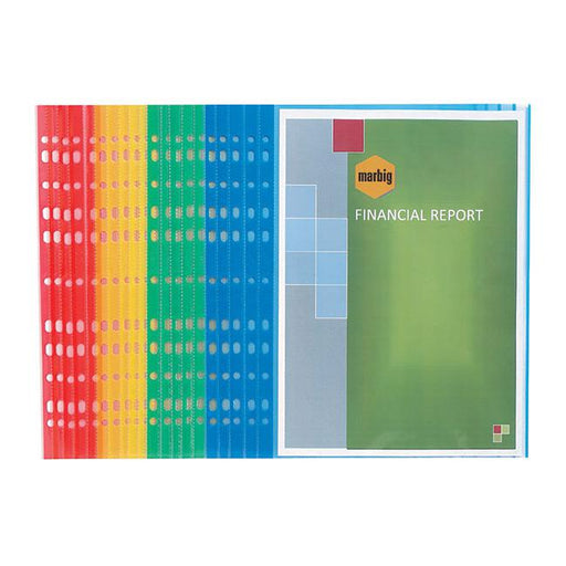 Marbig sheet protectors lightweight a4 astd colours 20pk-Officecentre