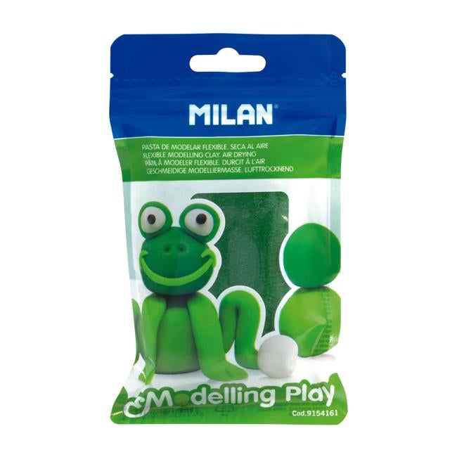 Milan Air Dry Modelling Play Clay 100gm Green-Officecentre