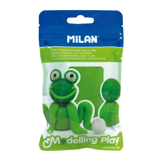 Milan Air Dry Modelling Play Clay 100gm Light Green-Officecentre