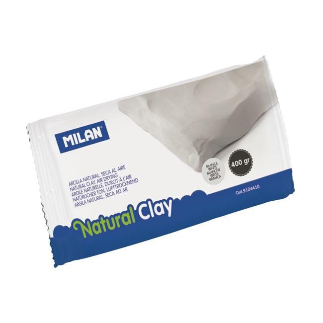 Milan Air Dry Natural Modelling Clay White 400gm-Officecentre