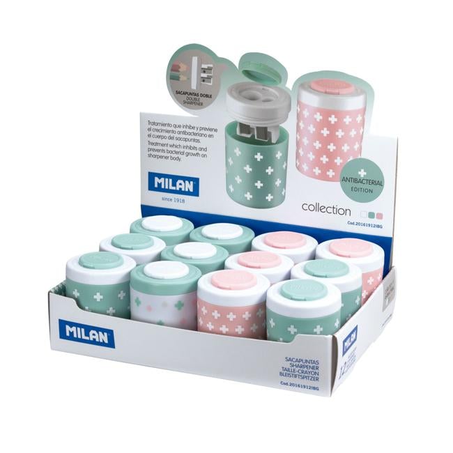 Milan Antibacterial 2 Hole Pencil Sharpener-Officecentre