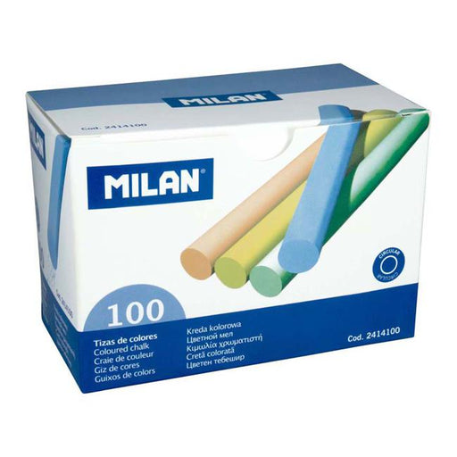 Milan Box of 100 Coloured Chalk stick-Officecentre
