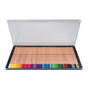 Milan Coloured Pencils Hexagonal Large Lead Pack 48 Metal Box-Officecentre