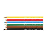 Milan Coloured Pencils Hexagonal Pack 6 Assorted Colours-Officecentre