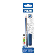 Milan Graphite Pencils 2b Pack 12 Triangular-Officecentre