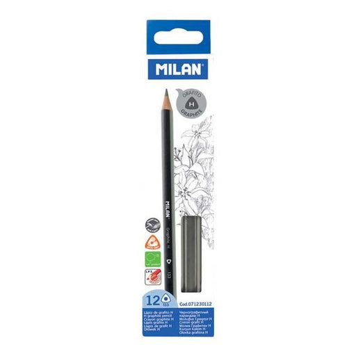 Milan Graphite Pencils H Pack 12 Triangular-Officecentre