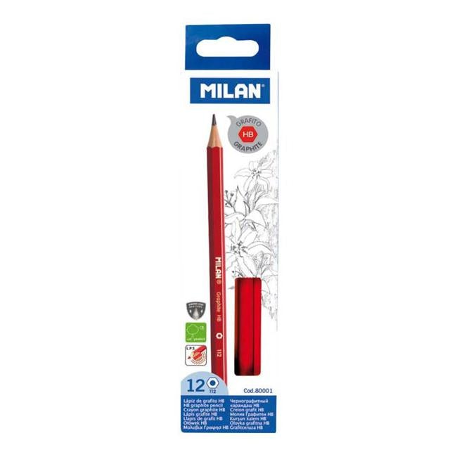 Milan Graphite Pencils HB Pack 12 Hexagonal-Officecentre