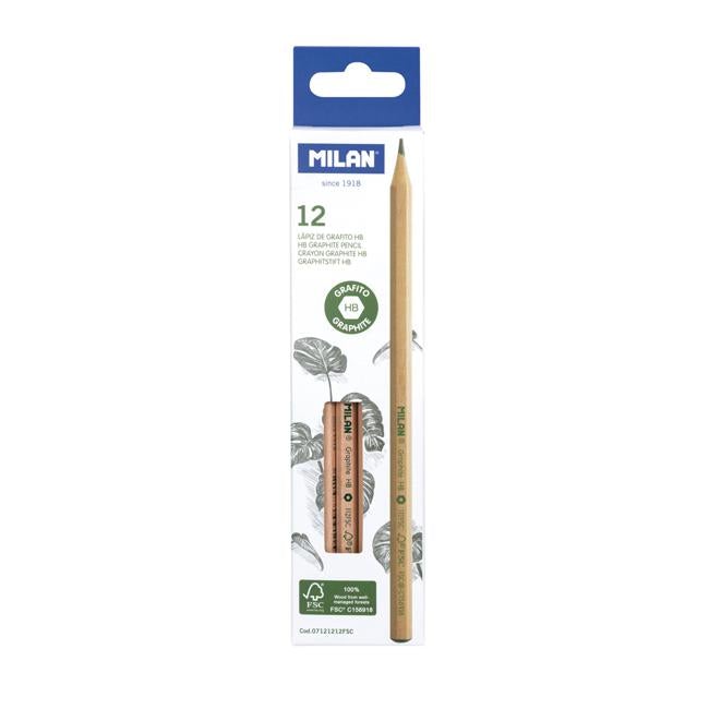 Milan HB Pencil Pack 12 Hexagonal-Officecentre