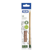 Milan HB Pencil with Eraser Pack 12 Hexagonal-Officecentre