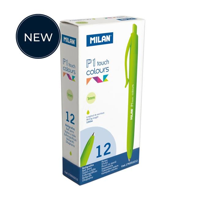 Milan P1 Touch Colours Ballpoint Pen Light Green-Officecentre