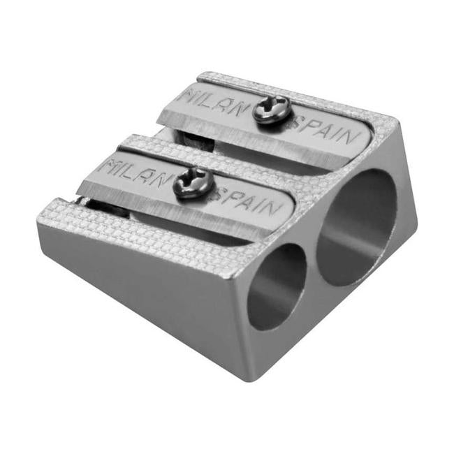 Milan Pencil Sharpener Aluminium Double Hole-Officecentre