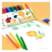 Milan Plastipastel Triangular Pack 12 Assorted Colours-Officecentre