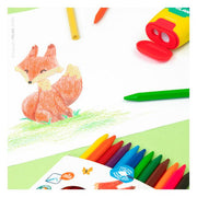 Milan Plastipastel Triangular Pack 6 Assorted Colours-Officecentre