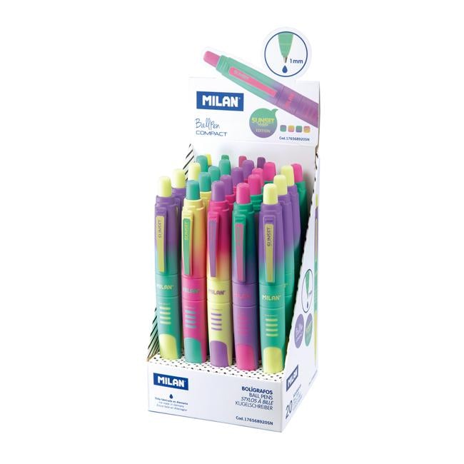 Milan Sunset Range Ballpoint Pens Blue Ink 1 Piece-Officecentre