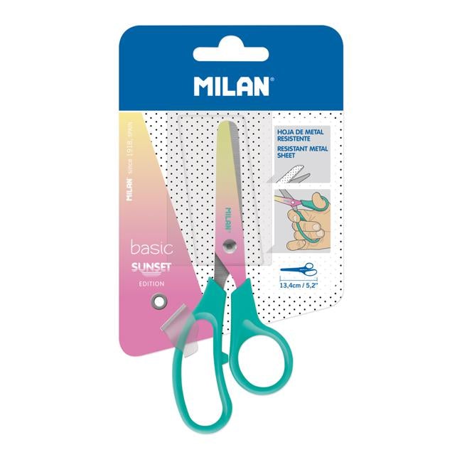 Milan Sunset Scissors 134mm 5.2 inch Turquoise Handle-Officecentre