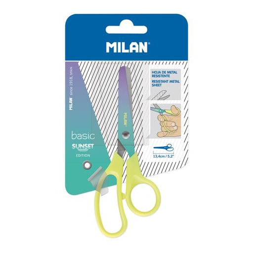 Milan Sunset Scissors 134mm 5.2 inch Yellow Handle-Officecentre