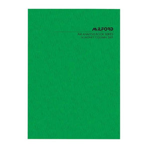 Milford A4 16 Money Column 26 Leaf Limp Analysis Book-Officecentre