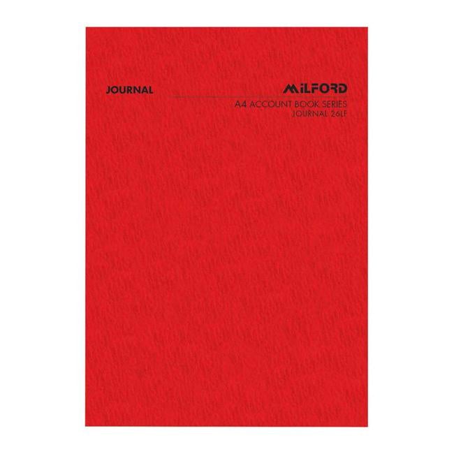 Milford A4 Journal 26 Leaf Limp Account Book-Officecentre