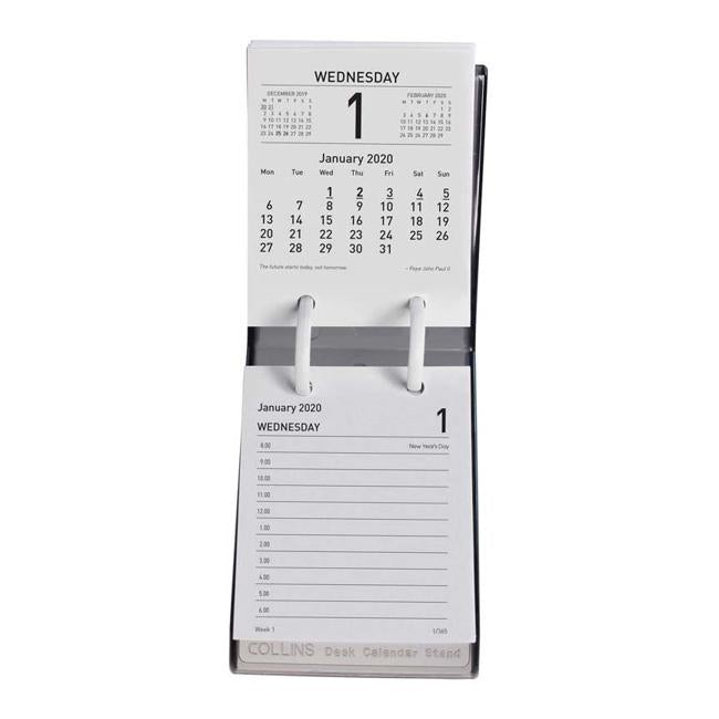 Milford Calendar Stand 13h Acrylic Top Opening Punch-Officecentre